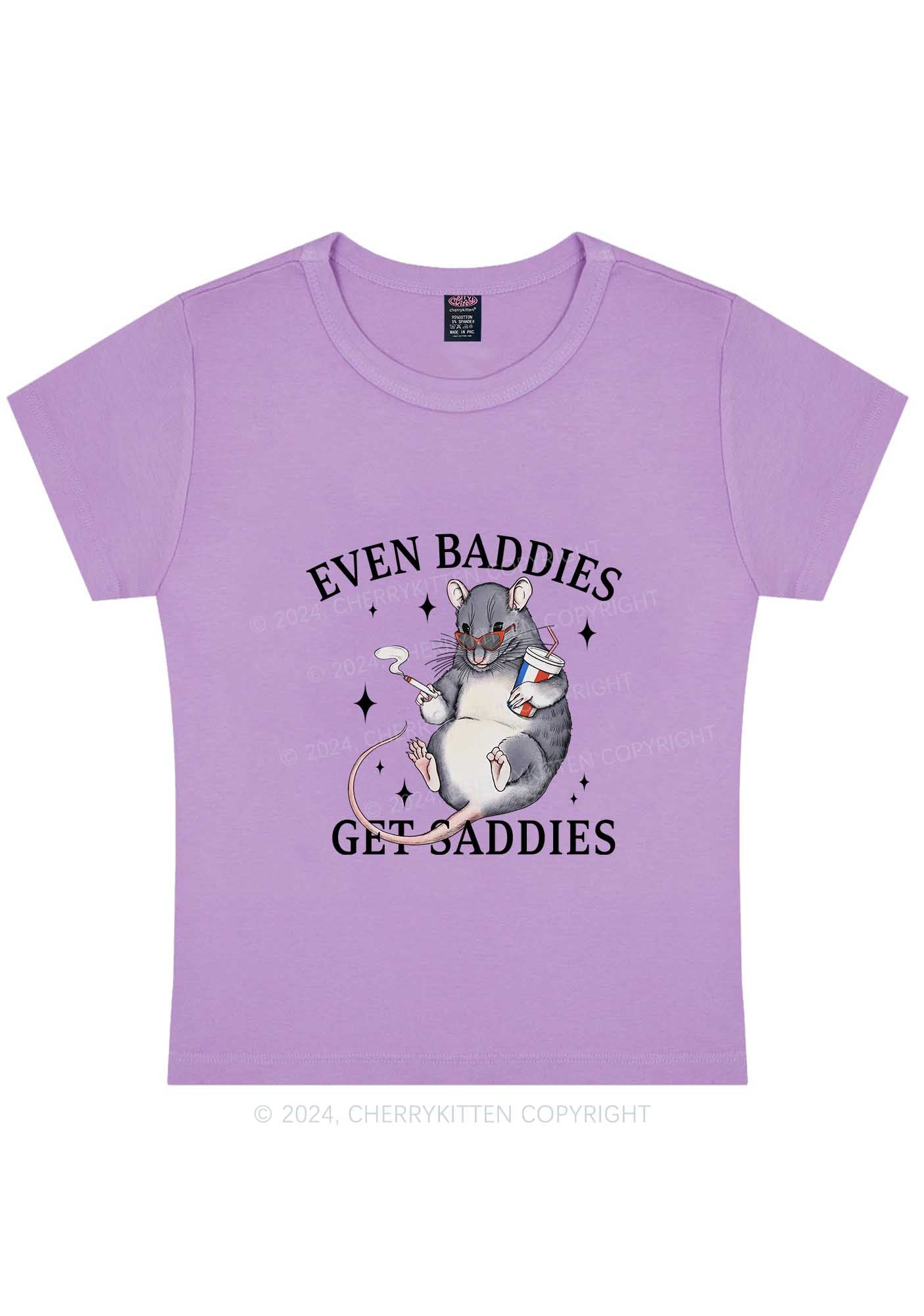 Baddies Rat Y2K Baby Tee Cherrykitten