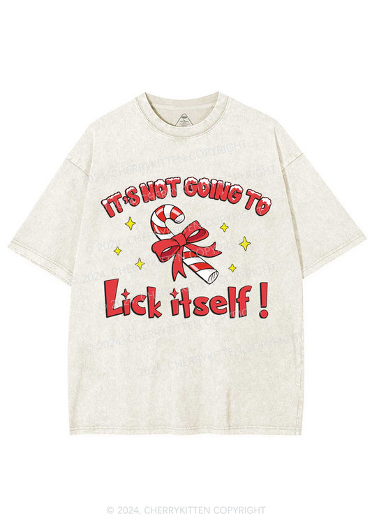 Christmas Lick Itself Y2K Washed Tee Cherrykitten