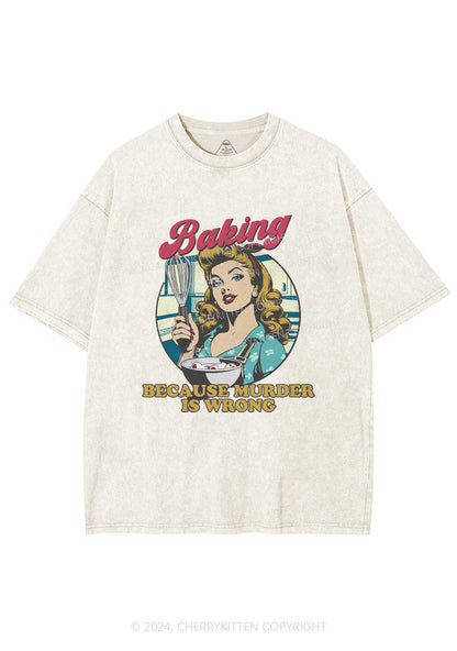 Baking Murder Y2K Washed Tee Cherrykitten