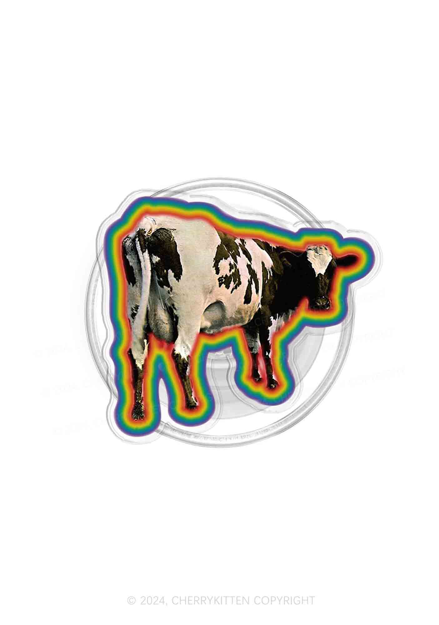 Rainbow Cow Y2K Magnetic Phone Grip Holder Cherrykitten