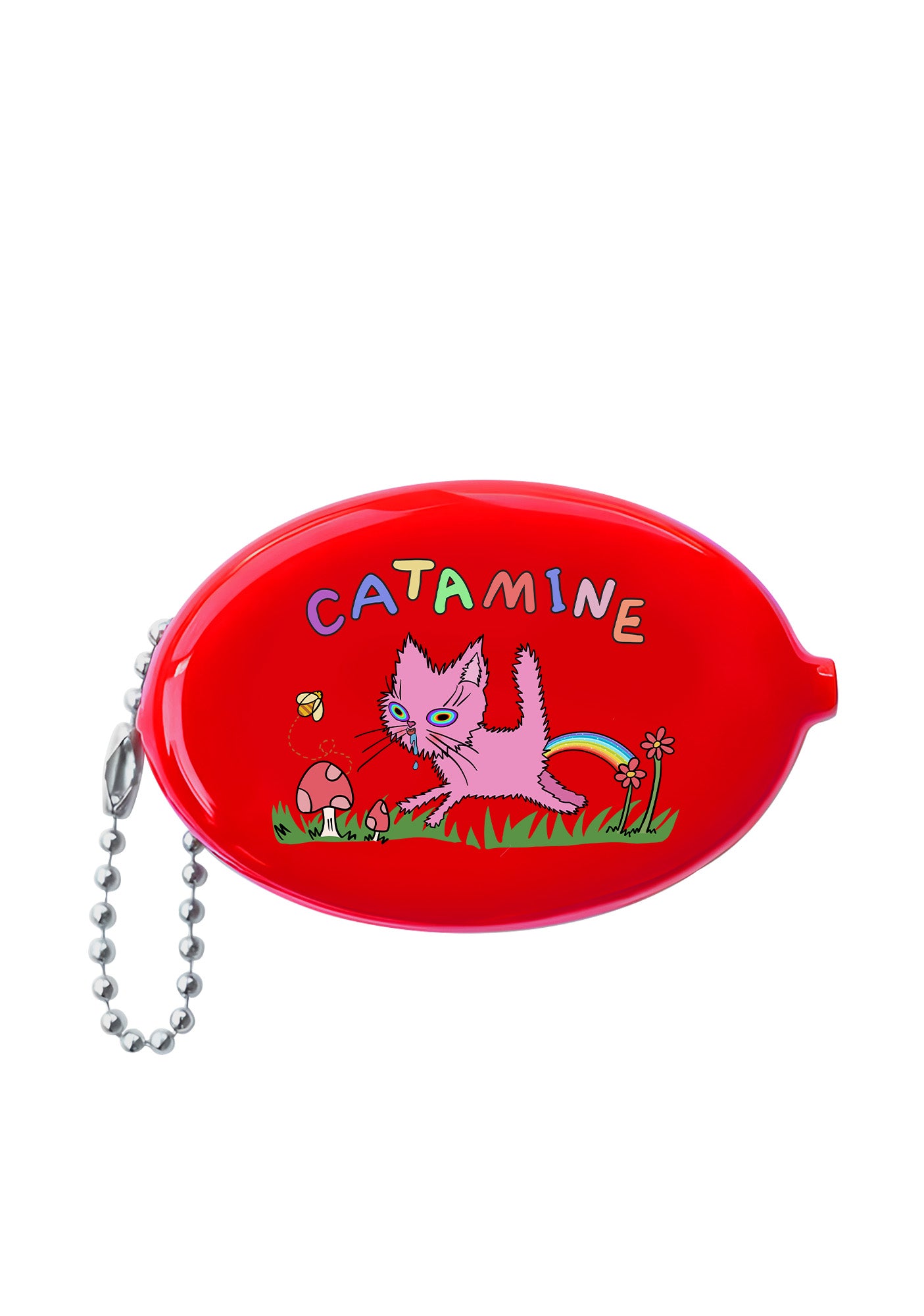 Catamine Y2K Oval Mini Coin Pouch Cherrykitten