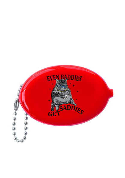 Even Baddies Get Saddies Y2K Oval Mini Coin Pouch Cherrykitten