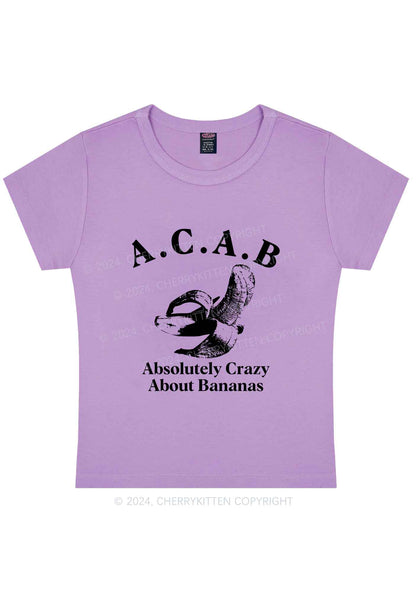 Absolutely Crazy Bananas Y2K Baby Tee Cherrykitten