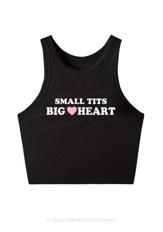 Small But Big Heart Y2K Crop Tank Top Cherrykitten