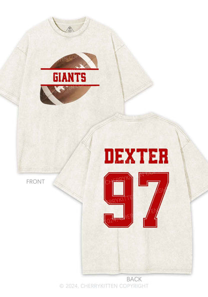 Custom Team&Name Y2K Super Bowl Washed Tee Cherrykitten