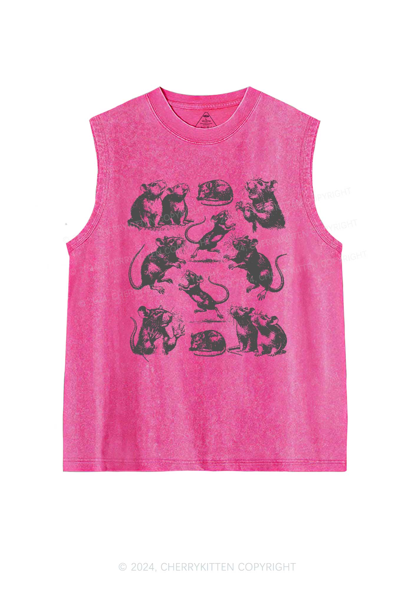 Crazy Rats Y2K Washed Tank Cherrykitten