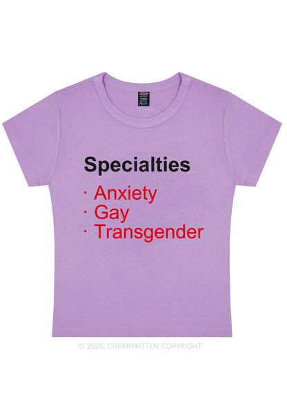 Anxiety Gay Transgender Y2K Baby Tee Cherrykitten