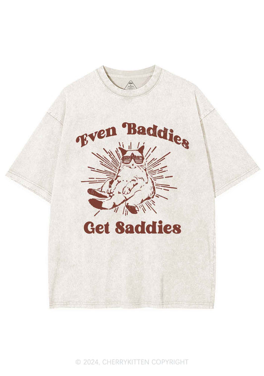 Baddies Cat Y2K Washed Tee Cherrykitten