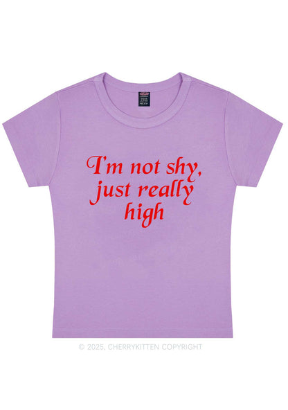 Just Really High Y2K Baby Tee Cherrykitten