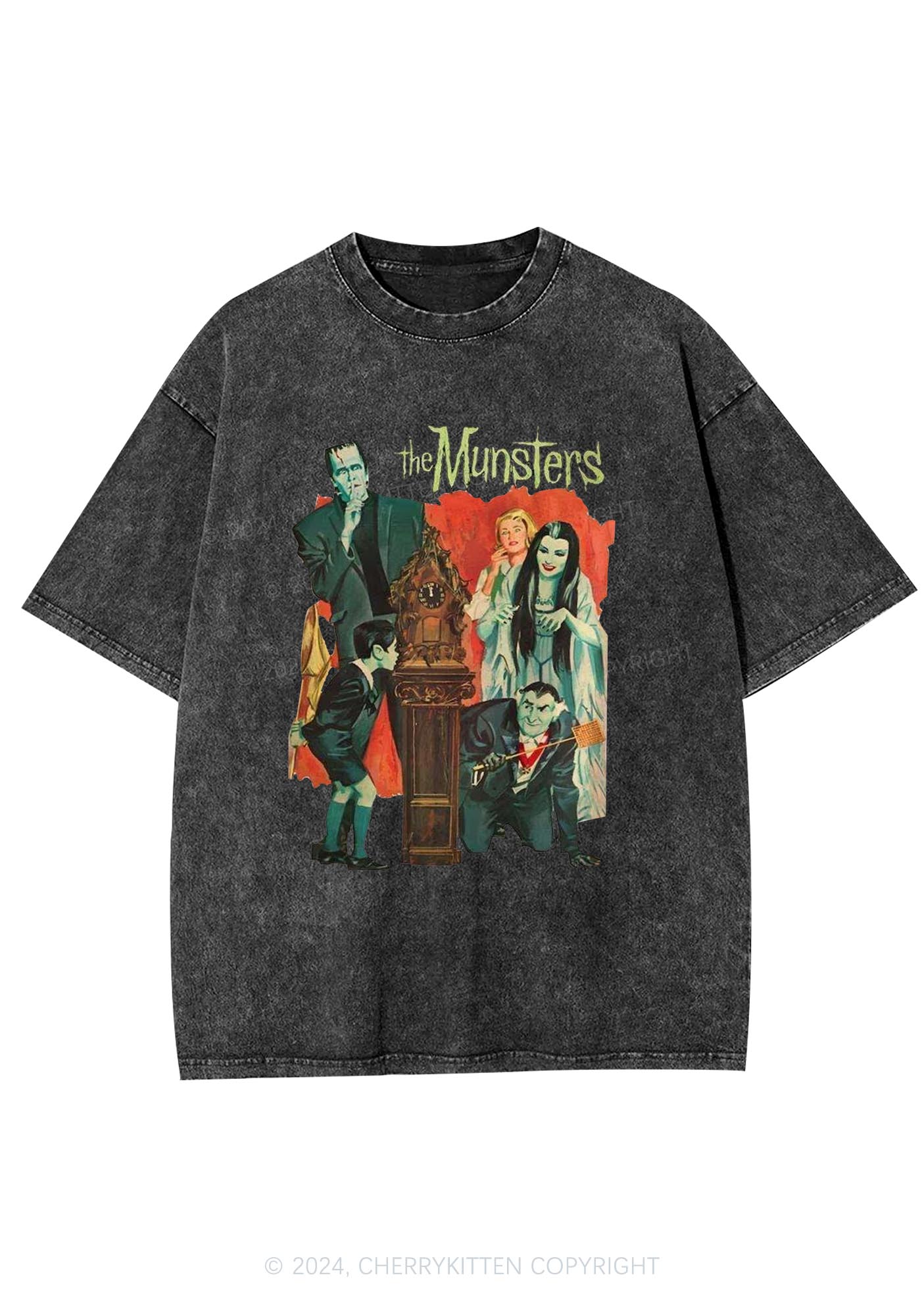 Halloween The Munsters Y2K Washed Tee Cherrykitten