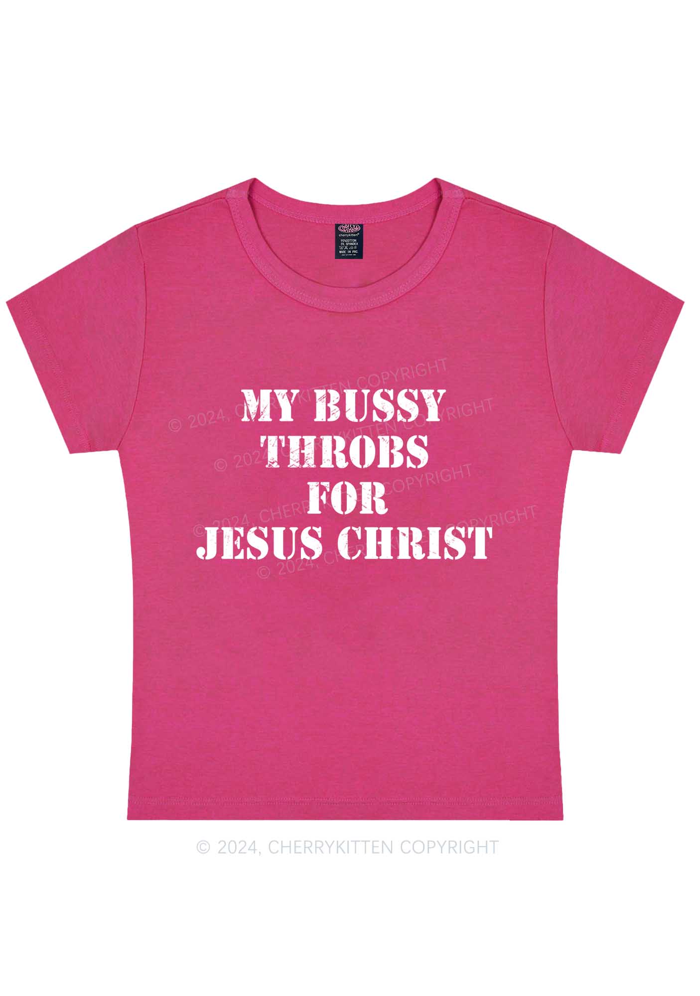 Throb For Jesus Y2K Baby Tee Cherrykitten