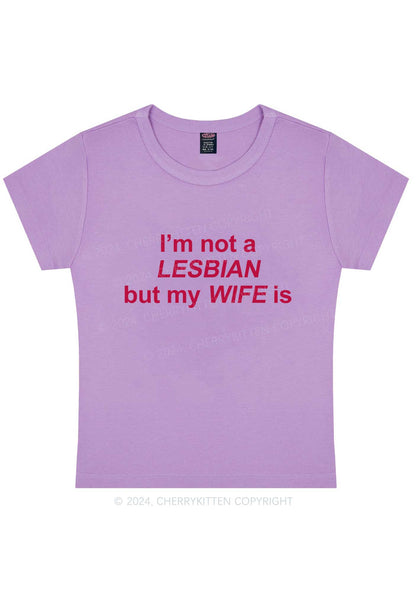 My Wife Is Lesbian Y2K Baby Tee Cherrykitten