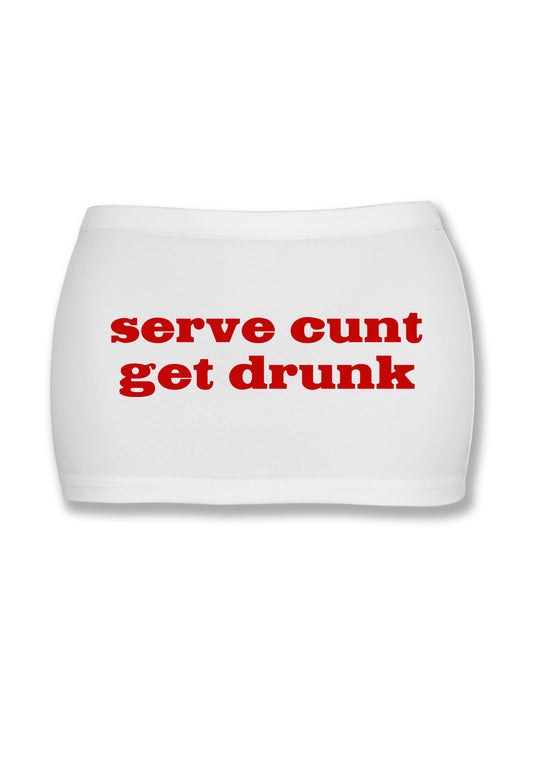 Serve Cxxt Get Drunk Y2K Mini Hip Skirt Cherrykitten