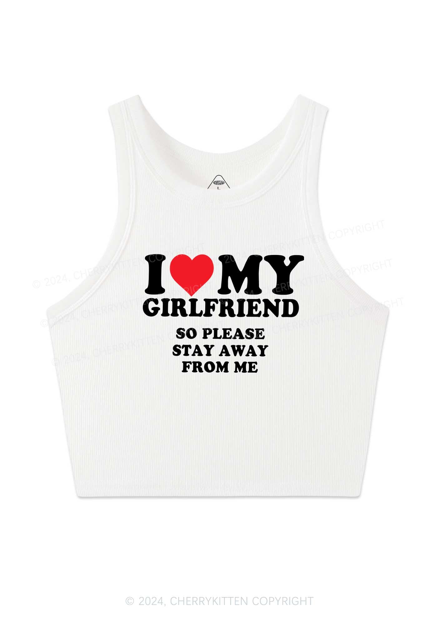 I Love My GF Y2K Valentine's Day Crop Tank Top Cherrykitten