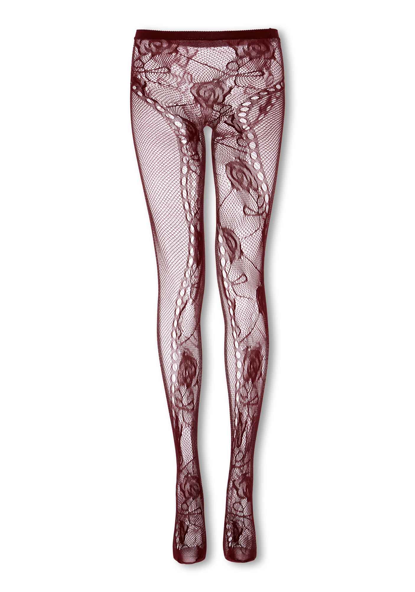 Halloween Wine Red Rose Y2K Stockings Cherrykitten