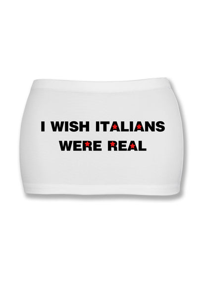 I Wish Italians Were Real Y2K Mini Hip Skirt Cherrykitten