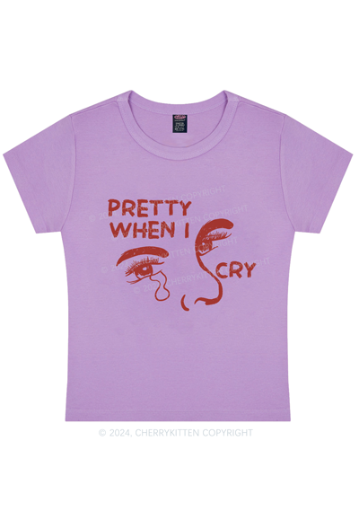 Curvy Pretty Cry Y2K Baby Tee Cherrykitten