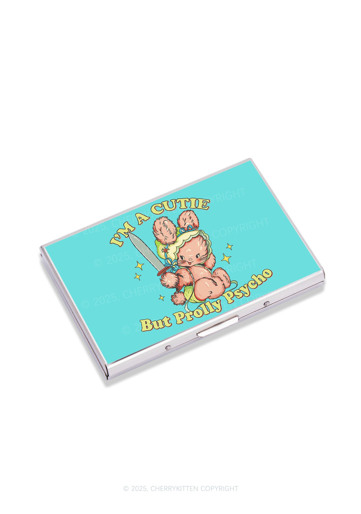 Cutie But Prolly Psycho Y2K Mirror Cigarette Case Cherrykitten