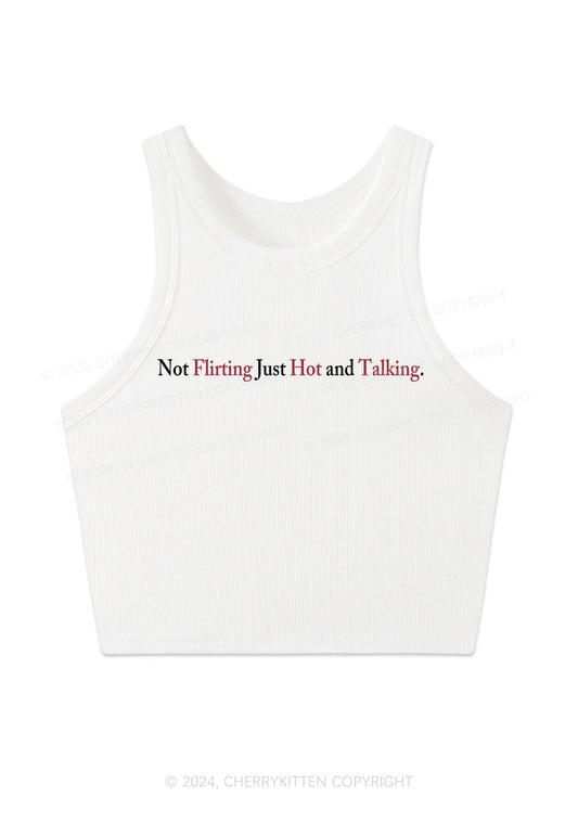 Just Hot And Talking Y2K Crop Tank Top Cherrykitten