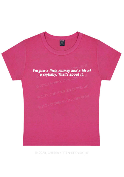 Curvy Clumsy Crybaby Y2K Baby Tee Cherrykitten