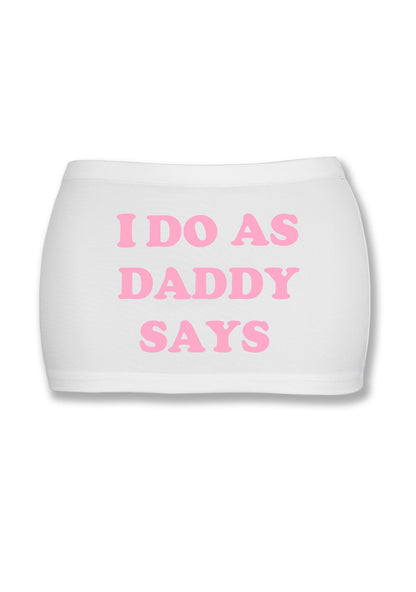 I Do As Daddy Says Y2K Mini Hip Skirt Cherrykitten