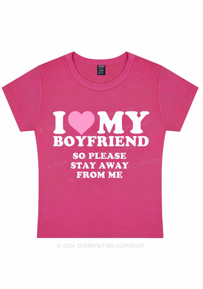 Stay Away From Me Y2K Valentine's Day Baby Tee Cherrykitten