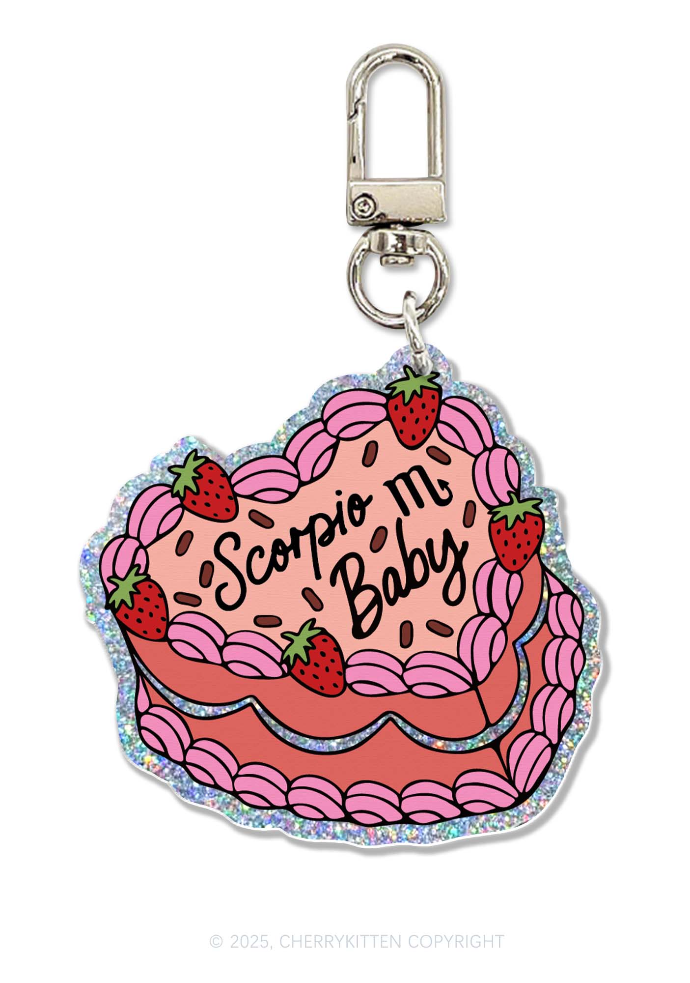 Scorpio Baby 1Pc Y2K Glitter Keychain Cherrykitten