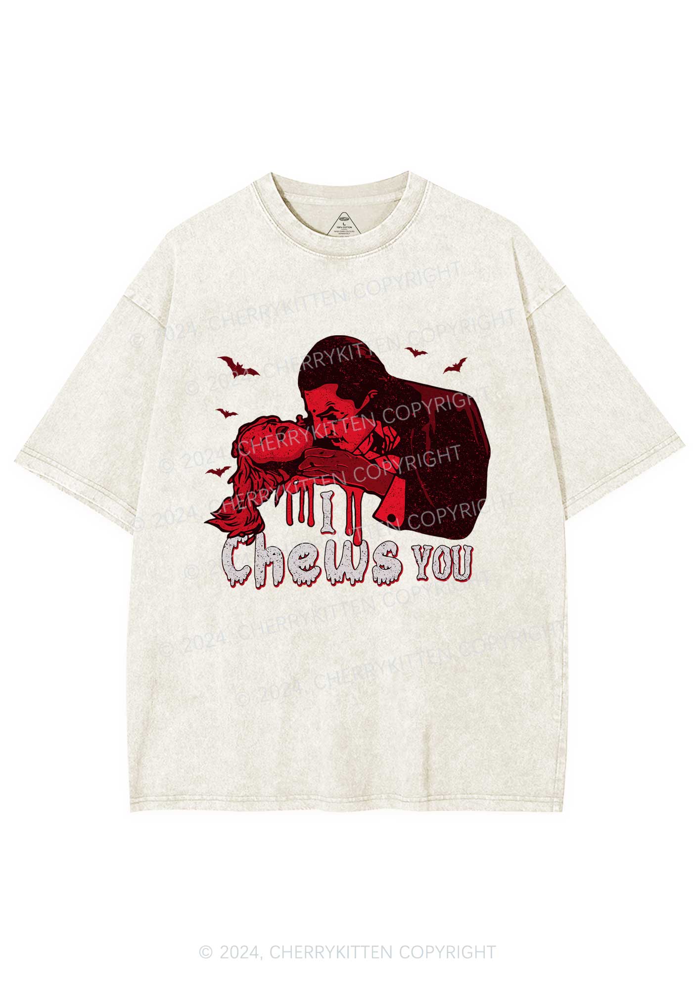 Halloween Chews You Y2K Washed Tee Cherrykitten