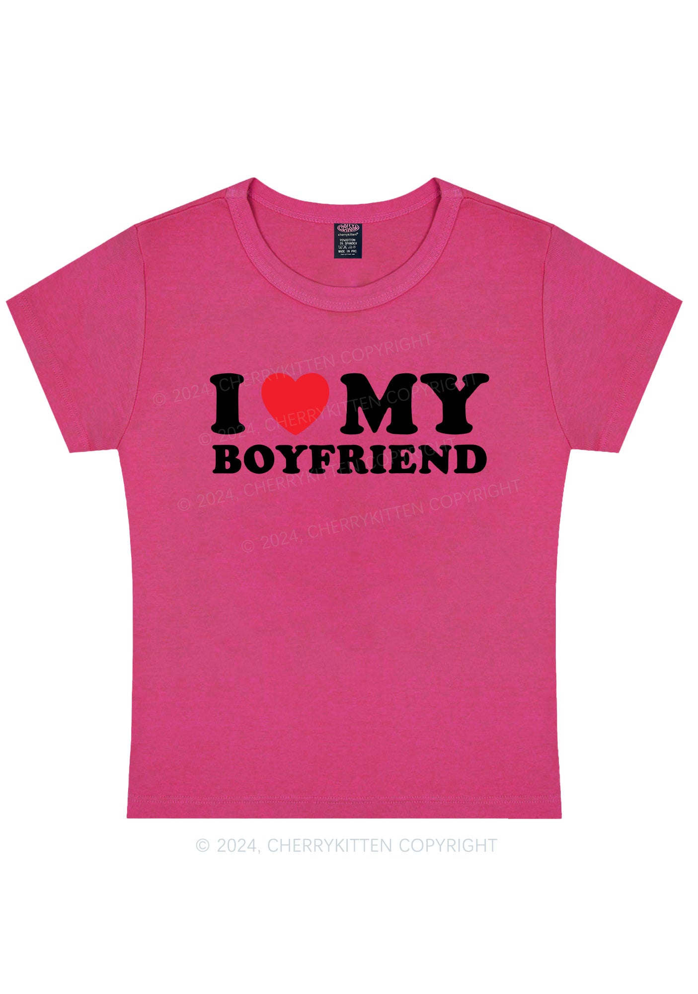 I Love Boyfriend Y2K Valentine's Day Baby Tee Cherrykitten