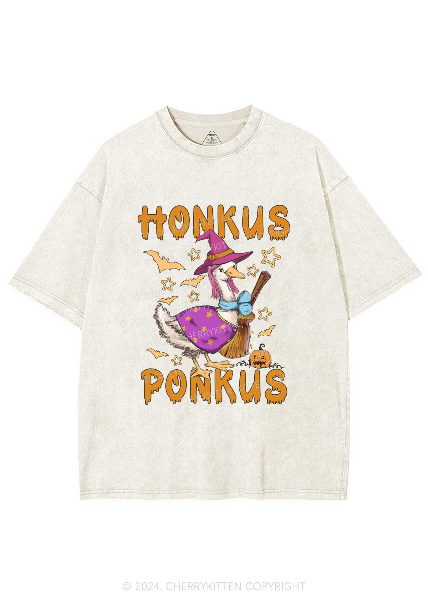 Honkus Ponkus Halloween Y2K Washed Tee Cherrykitten