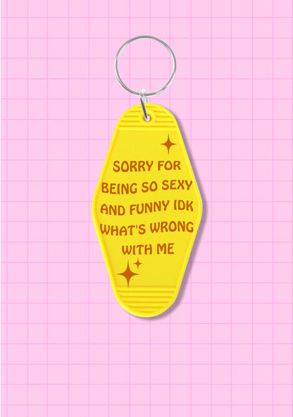 Sorry For Being So Funny 1Pc Y2K Rhombus Keychain Cherrykitten