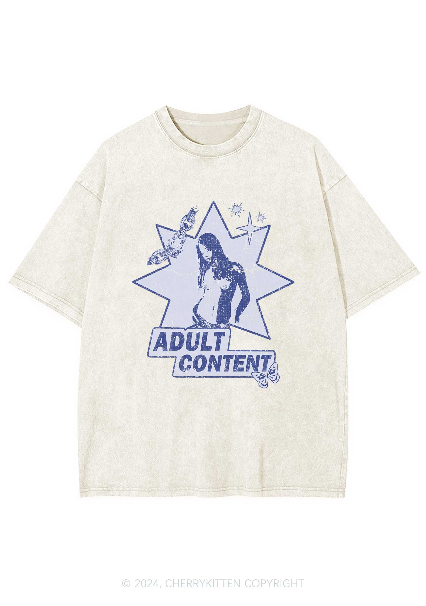 Adult Content Y2K Washed Tee Cherrykitten