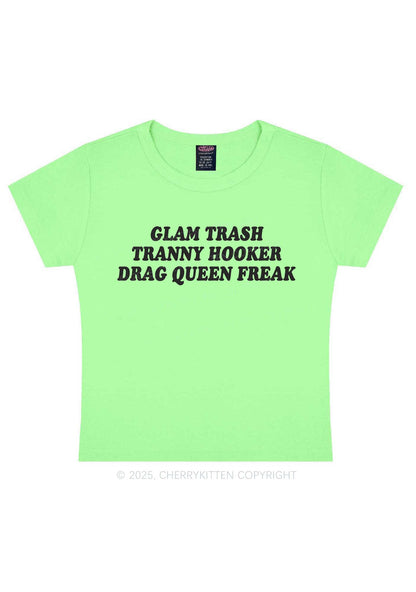 Glam Trash Y2K Baby Tee Cherrykitten