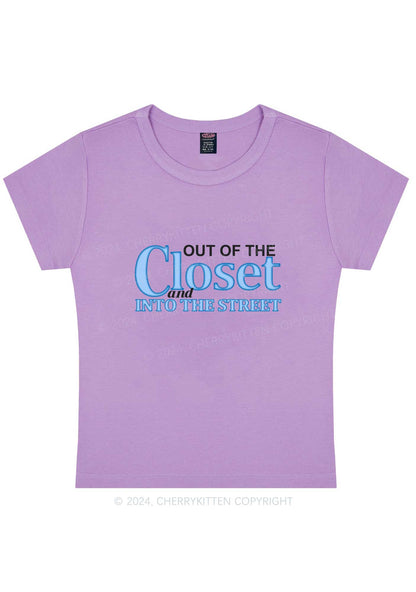 Out Of The Closet Y2K Baby Tee Cherrykitten