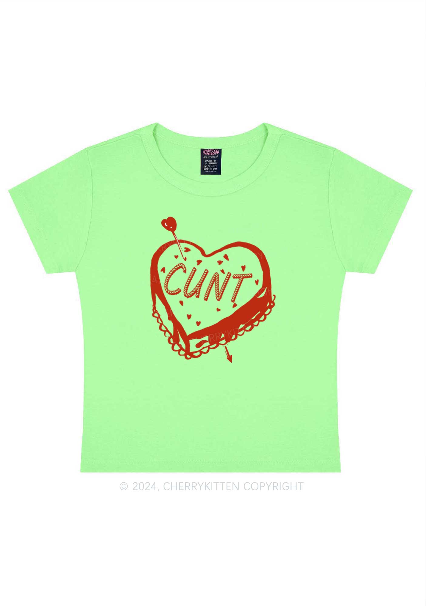 Cxxt Cake Y2K Valentine's Day Baby Tee Cherrykitten