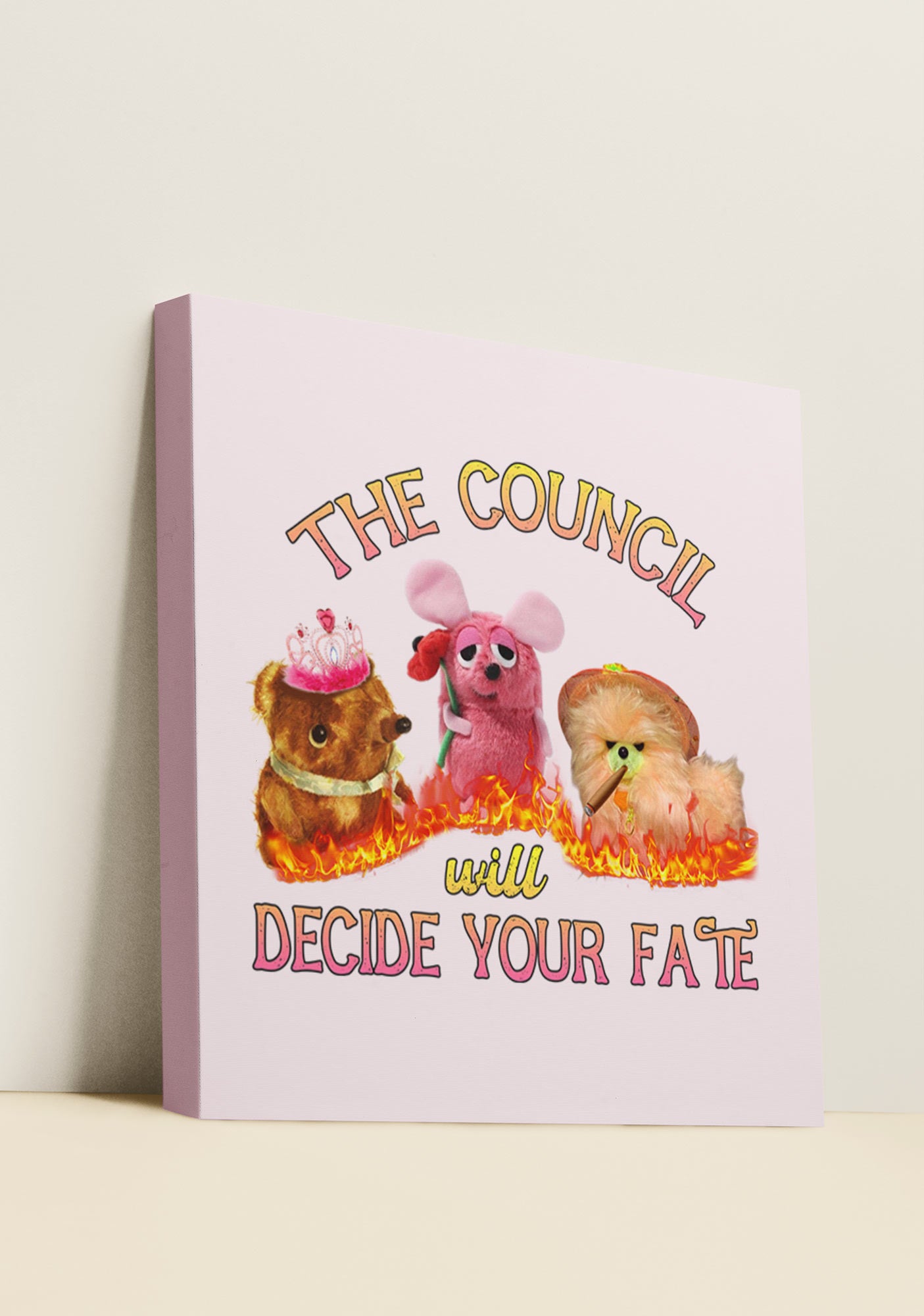 Council Decide Your Fate Y2K Canvas Wall Art Cherrykitten