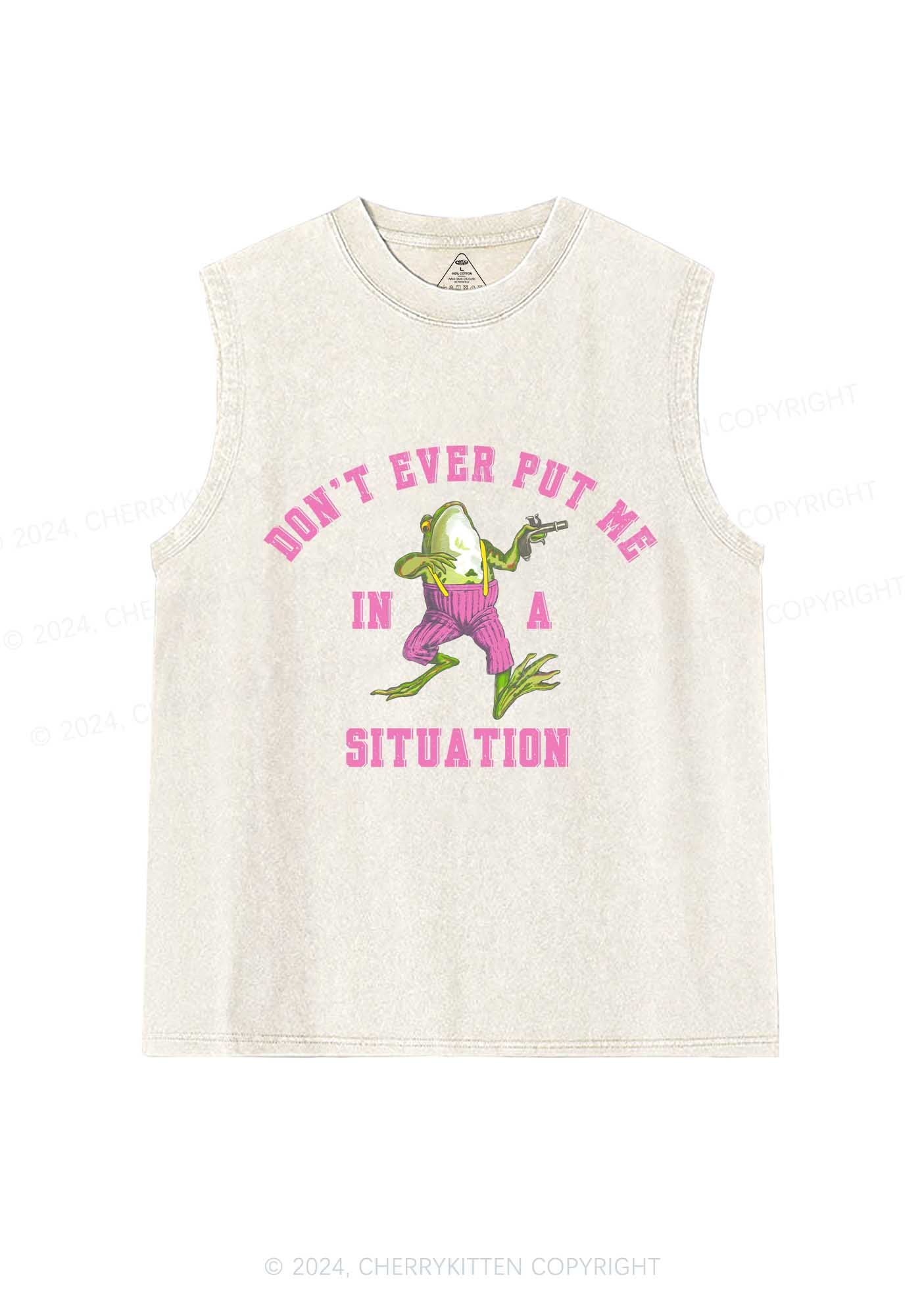 Put Me In Situation Y2K Washed Tank Cherrykitten