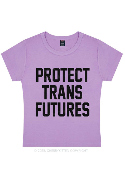 Protect Trans Futures Y2K Baby Tee Cherrykitten