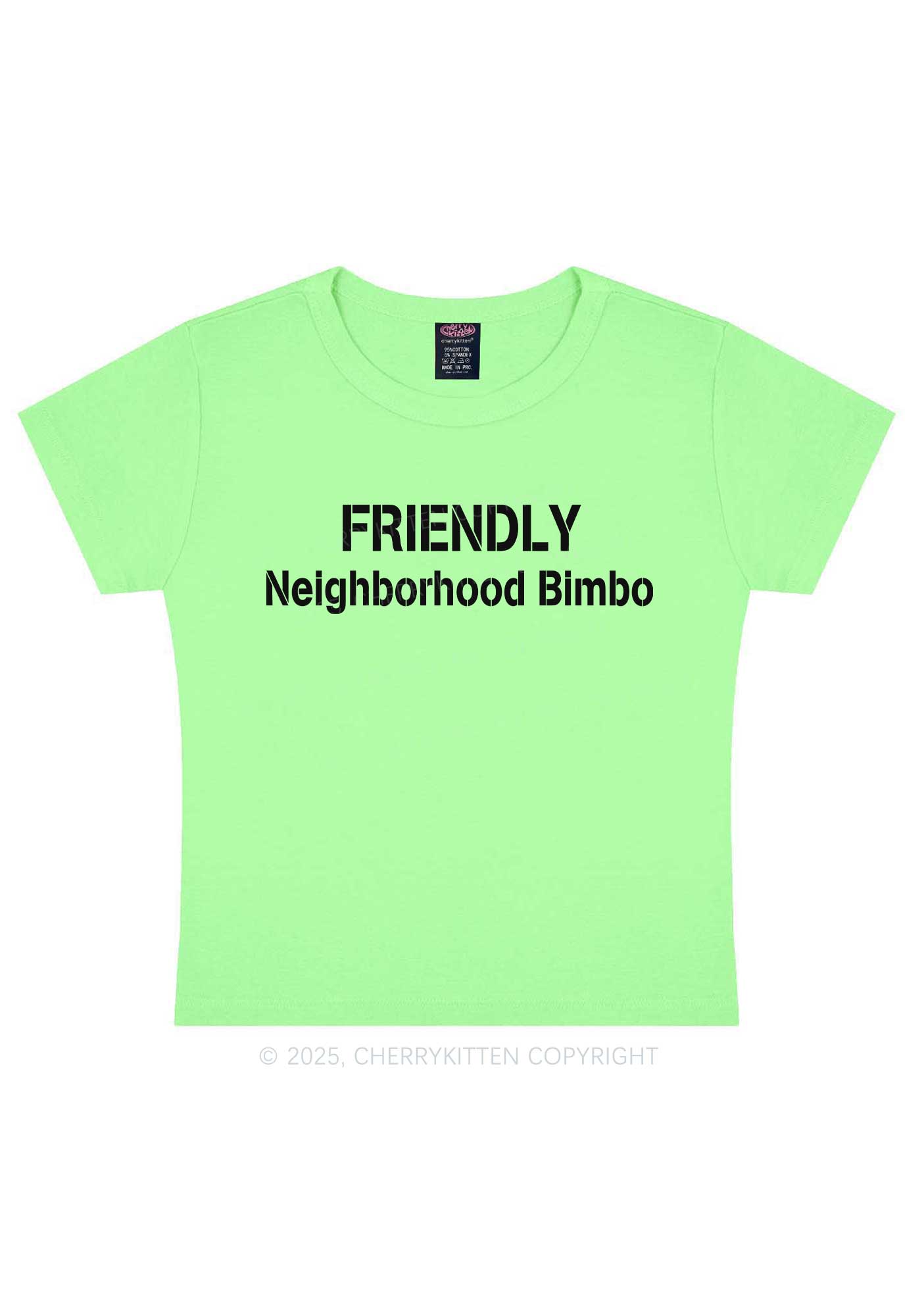 Friendly Neighborhood Bimbo Y2K Baby Tee Cherrykitten