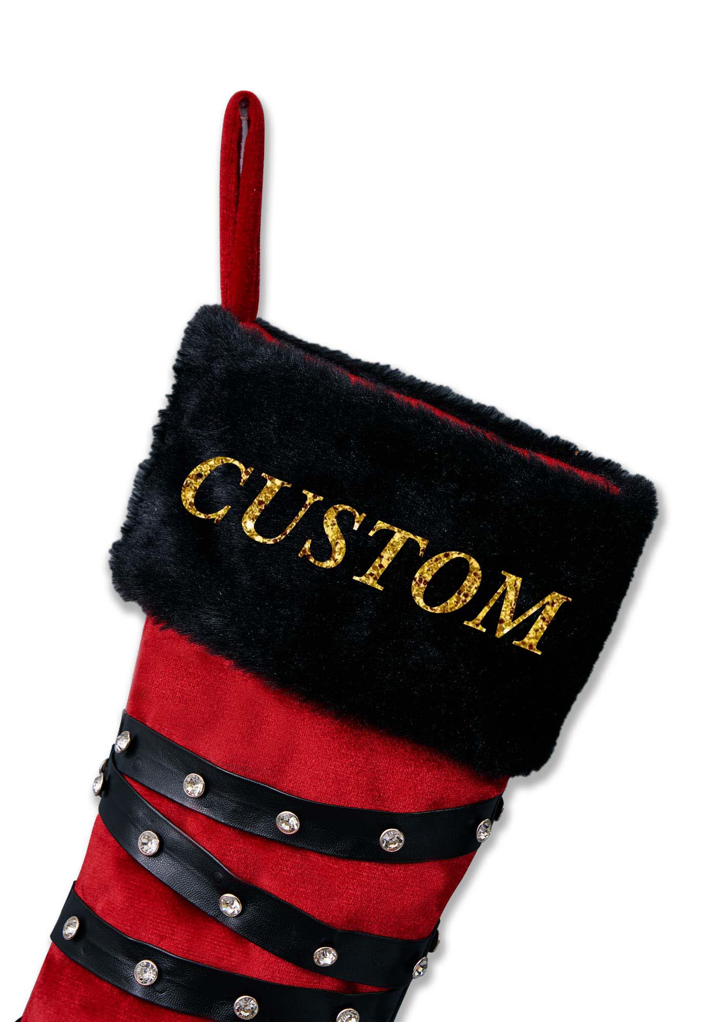 Custom Name Red High Heels Y2K Christmas Stockings Cherrykitten