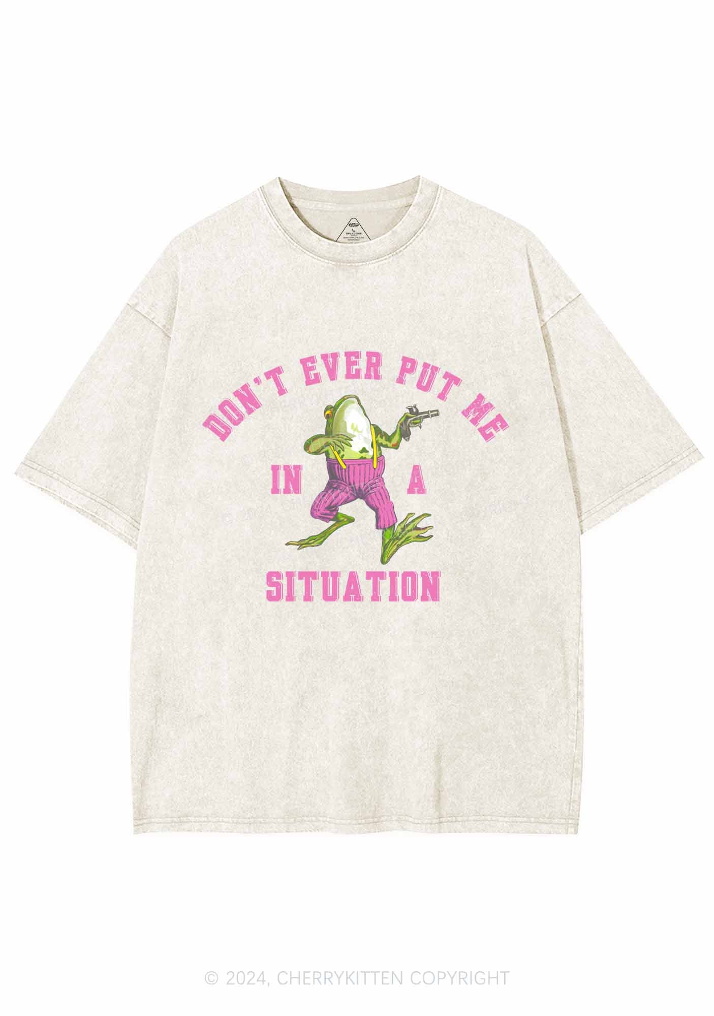 Put Me In Situation Y2K Washed Tee Cherrykitten