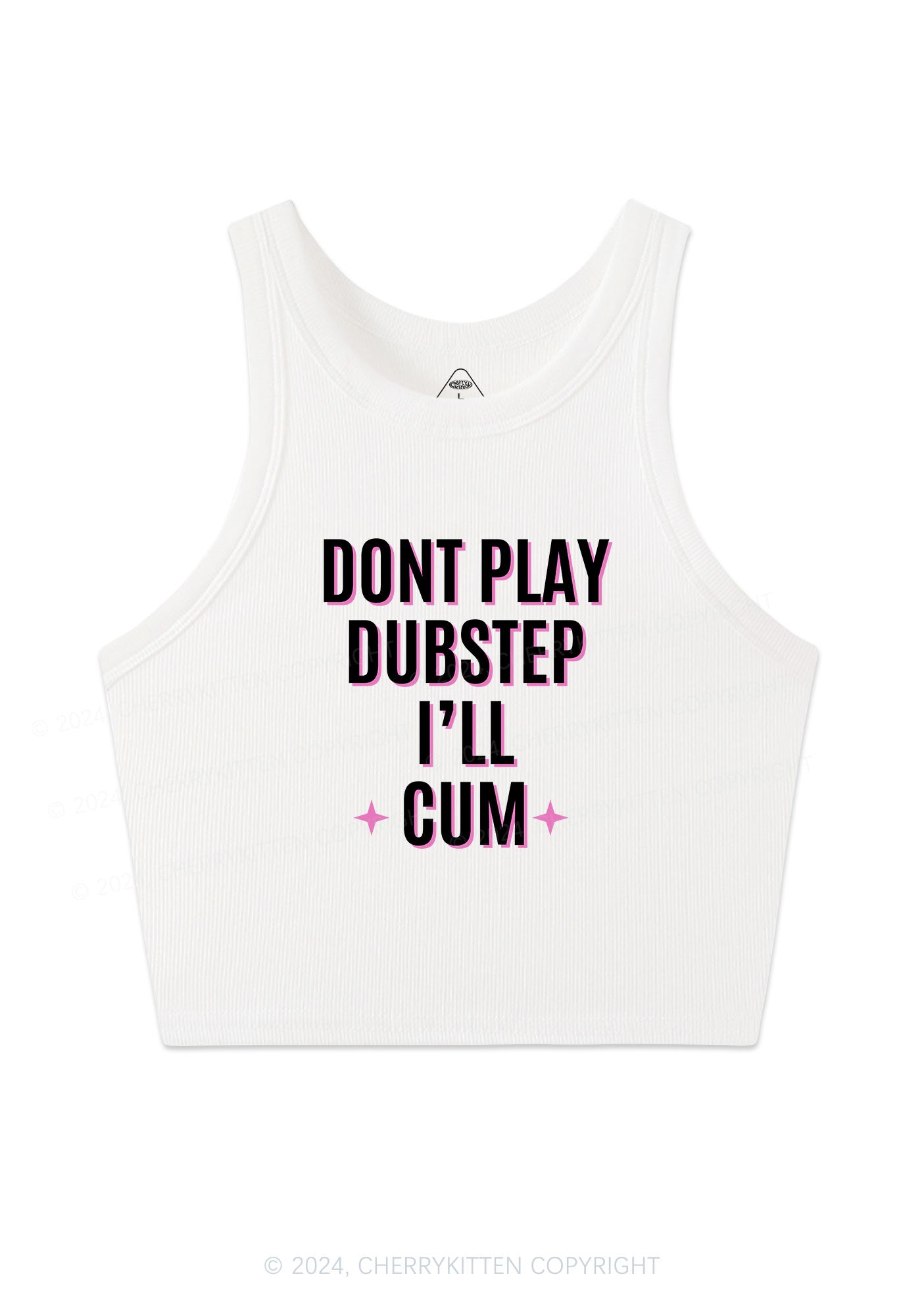 Dont Play Dubstep Y2K Crop Tank Top Cherrykitten