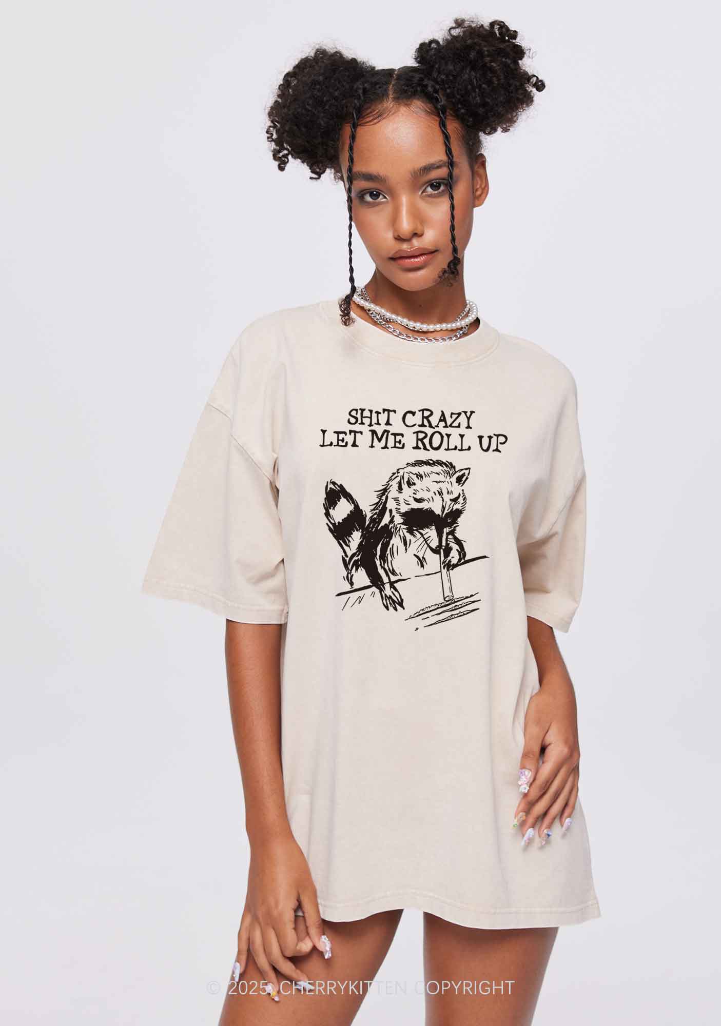 Shxt Crazy Y2K Washed Tee Cherrykitten