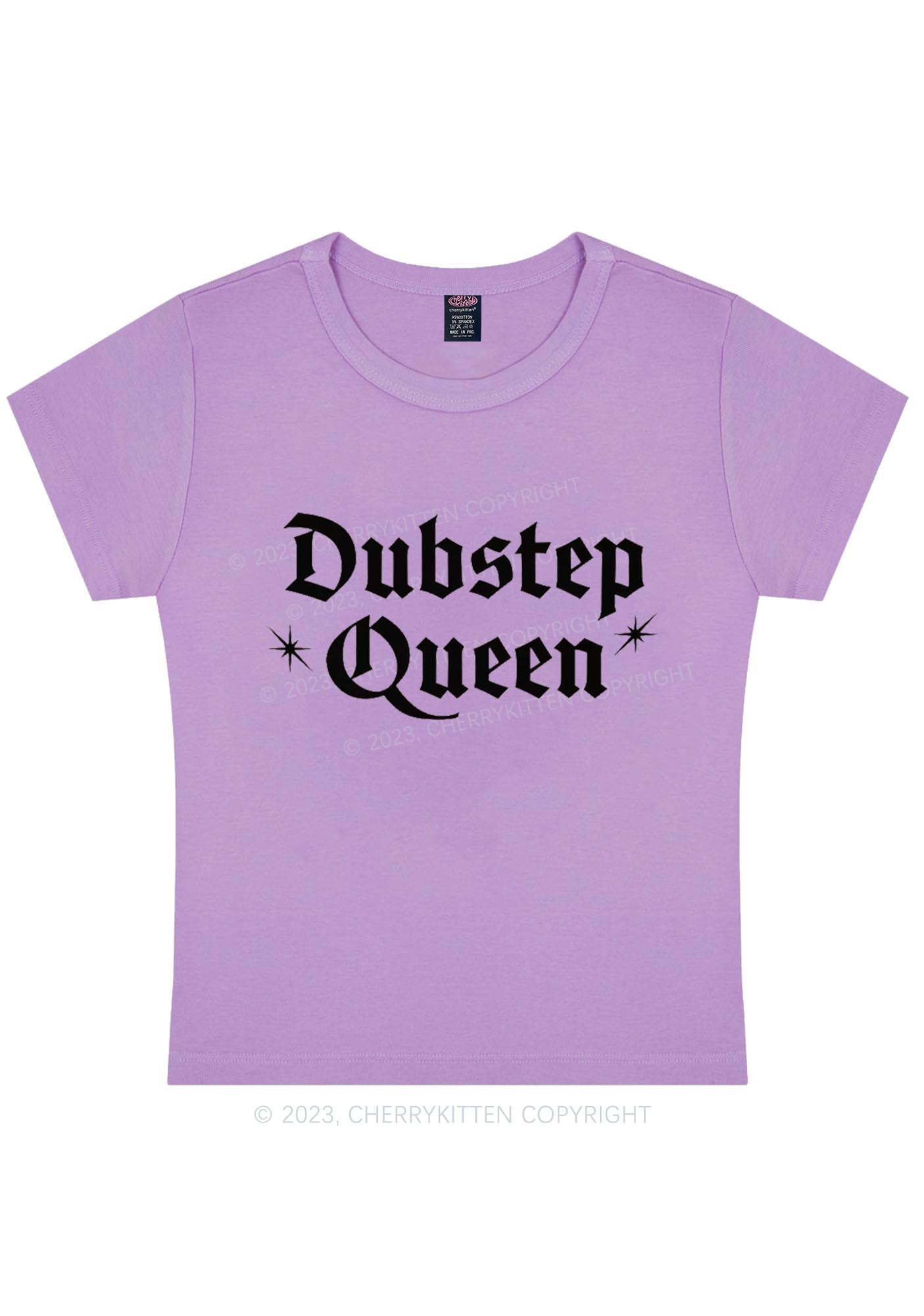 Curvy Dubstep Queen Y2K Baby Tee Cherrykitten