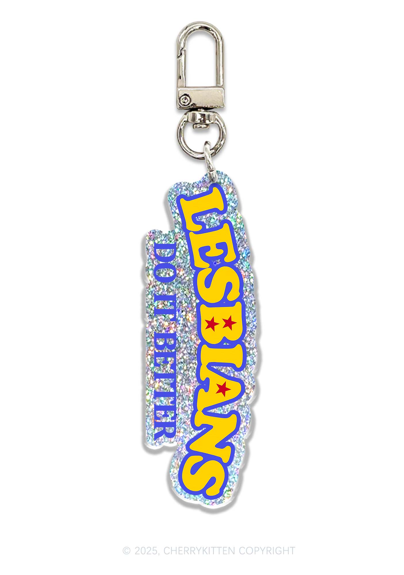 Lesbians Do It Better 1Pc Y2K Glitter Keychain Cherrykitten