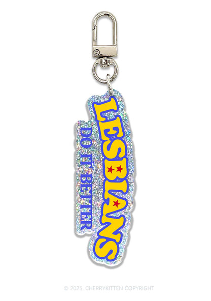 Lesbians Do It Better 1Pc Y2K Glitter Keychain Cherrykitten