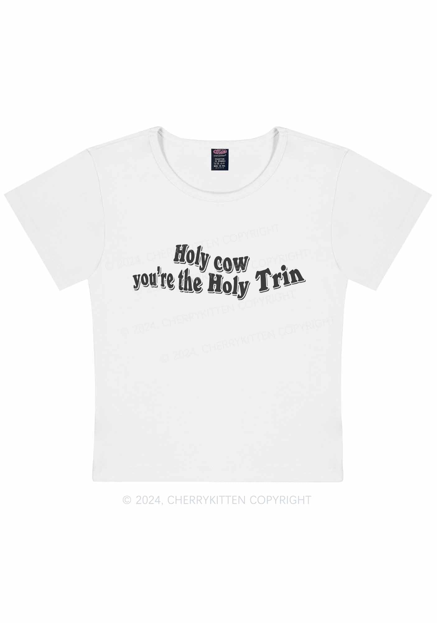 Holy Cow Y2K Baby Tee Cherrykitten