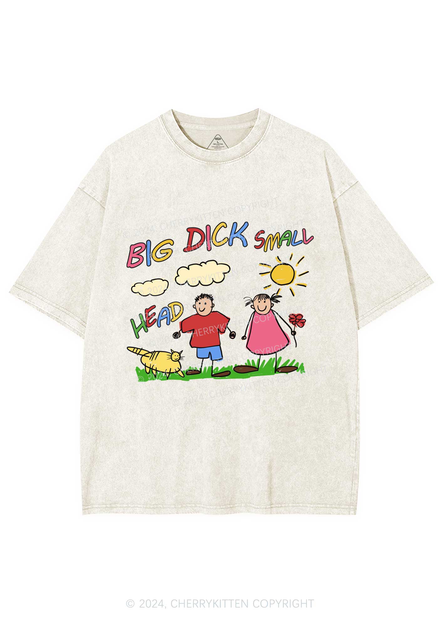 Small Head Kids Y2K Washed Tee Cherrykitten