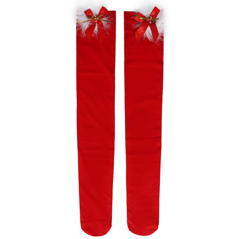 Y2K Red Bow Feather Christmas Stockings