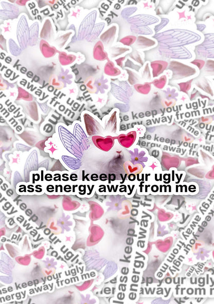 Please Keep Away From Me 1Pc Y2K Sticker Cherrykitten